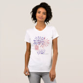 Fireworks - Colors of America Design TM T-shirt (Voorkant volledig)