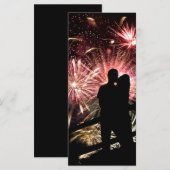 Fireworks Couple Kississer Silhouette (Voorkant / Achterkant)