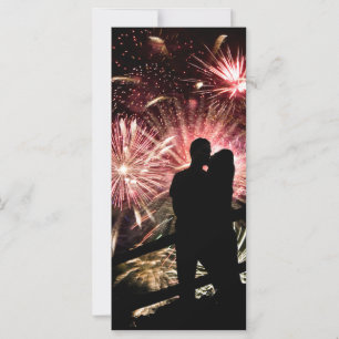 Fireworks Couple Kississer Silhouette