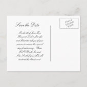 Fireworks Couple Kississer Silhouette Aankondigingskaart (Achterkant)