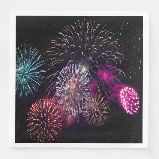 Fireworks Custom Paper Napkins Servet (Voorkant)
