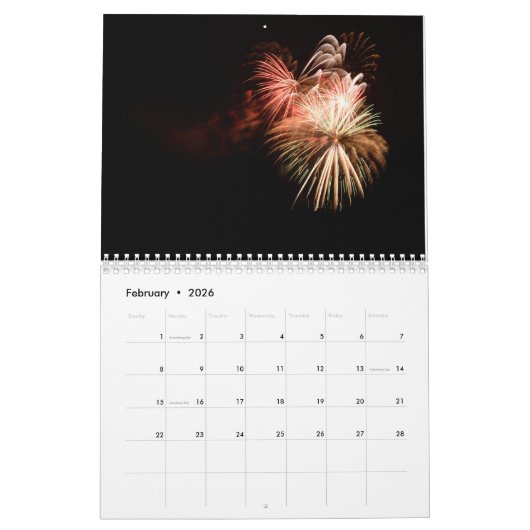 Fireworks Custom Printed Calendar 2022 Kalender (Feb 2026)