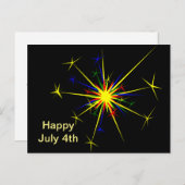 Fireworks Design 2 juli 4e Briefkaart (Voorkant / Achterkant)