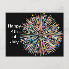 Fireworks Design 3 juli 4e Briefkaart