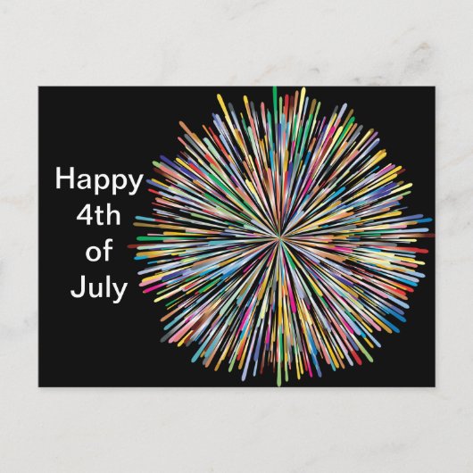 Fireworks Design 3 juli 4e Briefkaart (Voorkant)
