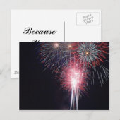 Fireworks Diego Bay op 4 juli Briefkaart (Voorkant / Achterkant)