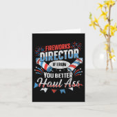 Fireworks Director Funny 4th Of July  Kaart (Gele Bloem)