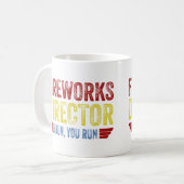 Fireworks Director, I run, jij run Koffiemok (Voorkant links)