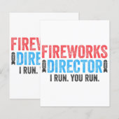 Fireworks Director T-Shirt op 4 juli Shirt (Voorkant / Achterkant)