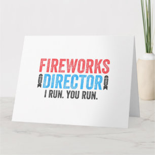 Fireworks Director T-Shirt op 4 juli Shirt Kaart