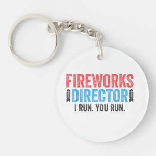 Fireworks Director T-Shirt op 4 juli Shirt Sleutelhanger