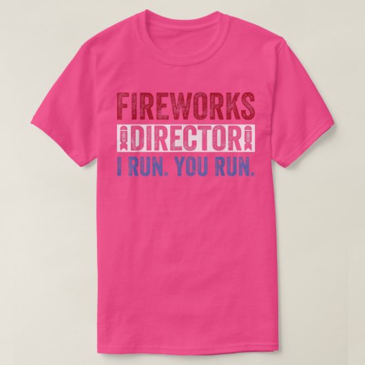 Fireworks DirectorFunny 4th of Juli Red White & Bl T-shirt (Design voorkant)