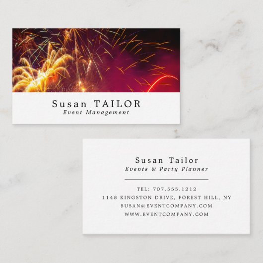 Fireworks Display, Event Planner Visitekaartje (Voorkant / Achterkant)