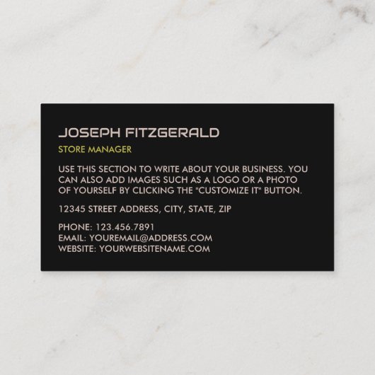 Fireworks Display, Fireworks Sales Visitekaartje (Achterkant)