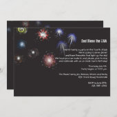 Fireworks Display Invitation Kaart (Voorkant / Achterkant)