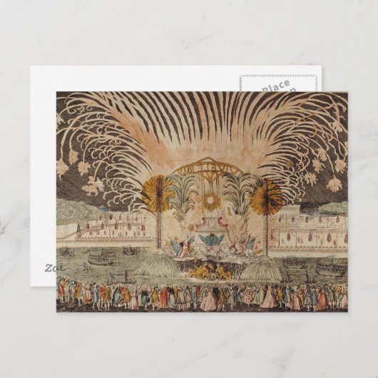 Fireworks Display op de plaats Louis XV Briefkaart (Voorkant / Achterkant)