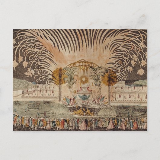 Fireworks Display op de plaats Louis XV Briefkaart (Voorkant)