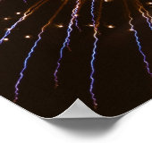 Fireworks-display op de Savannah-rivier Poster (Hoek)