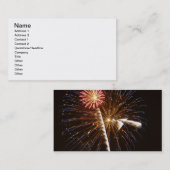 Fireworks-display op de Savannah-rivier Visitekaartje (Voorkant / Achterkant)