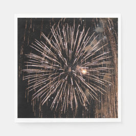 Fireworks-display op zwart-wit servet