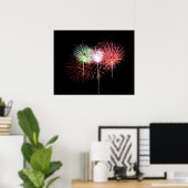 Fireworks Display Photo-Poster Poster (Thuiskantoor)