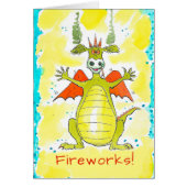 Fireworks dragon Birthday-kaart (Voorkant)