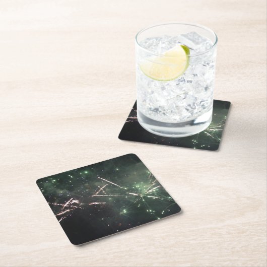 Fireworks Drink Coasters Kartonnen Onderzetters (Insitu)