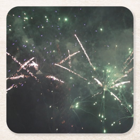 Fireworks Drink Coasters Kartonnen Onderzetters (Voorkant)