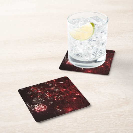 Fireworks Drink Coasters Kartonnen Onderzetters (Insitu)