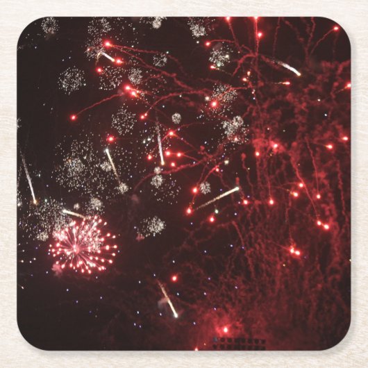 Fireworks Drink Coasters Kartonnen Onderzetters (Voorkant)