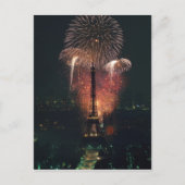 Fireworks, Eiffel Tower, Parijs, Frankrijk Briefkaart (Voorkant)