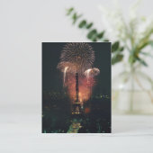 Fireworks, Eiffel Tower, Parijs, Frankrijk Briefkaart (Staand voorkant)