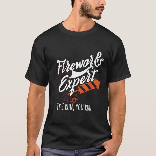 Fireworks Expert als ik u laat werken met een pyro T-shirt (Voorkant)