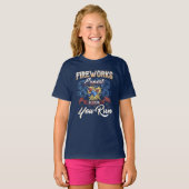 Fireworks Expert Run Als ik Humor 4 van juli T-shirt (Voorkant volledig)