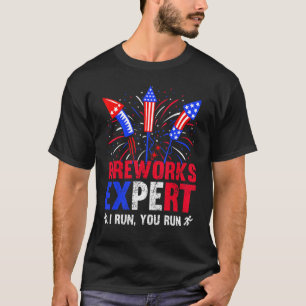 Fireworks Expert waarmee ik u op 4 juli voer T-shirt