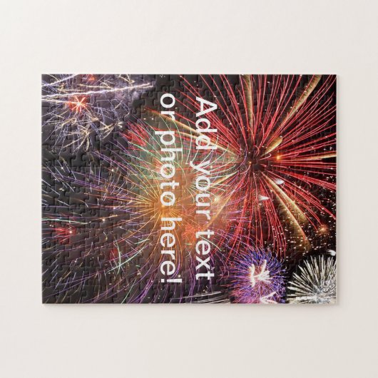 Fireworks Finale - aangepaste foto of tekst Legpuzzel (Horizontaal)