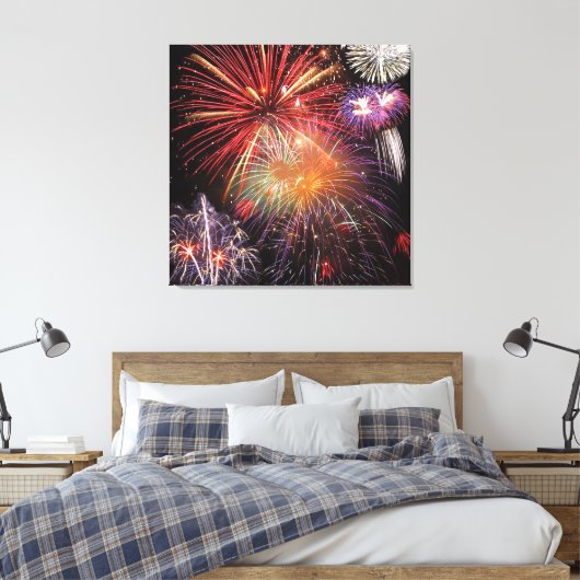 Fireworks Finale Canvas Afdruk (Insitu (Slaapkamer))