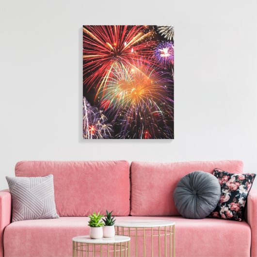 Fireworks Finale Canvas Afdruk (Insitu (Woonkamer))