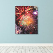 Fireworks Finale Canvas Afdruk (Insitu (Houten vloer))