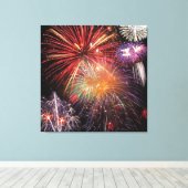 Fireworks Finale Canvas Afdruk (Insitu (Houten vloer))