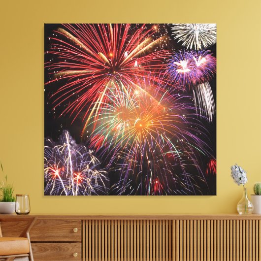 Fireworks Finale Canvas Afdruk (Insitu (Woonkamer))