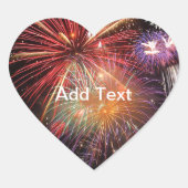 Fireworks Finale Hart Sticker (Voorkant)