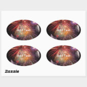 Fireworks Finale Ovale Sticker (Vel)