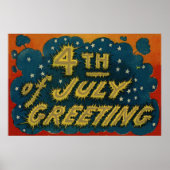 Fireworks Firecracker Explosion Star Poster (Voorkant)