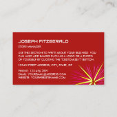 Fireworks, Fireworks Sales Visitekaartje (Achterkant)