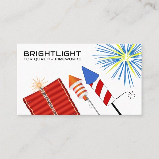 Fireworks, Fireworks Sales Visitekaartje (Voorkant)