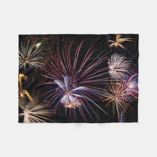 Fireworks Fleece Blanket (Voorkant (Horizontaal))