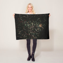 Fireworks Fleece Blanket Deken