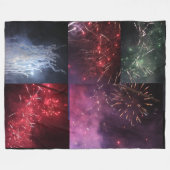 Fireworks Fleece Blanket Deken (Voorkant (Horizontaal))