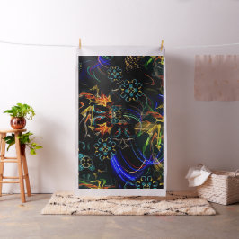 Fireworks Folk Art bloeien Stof
